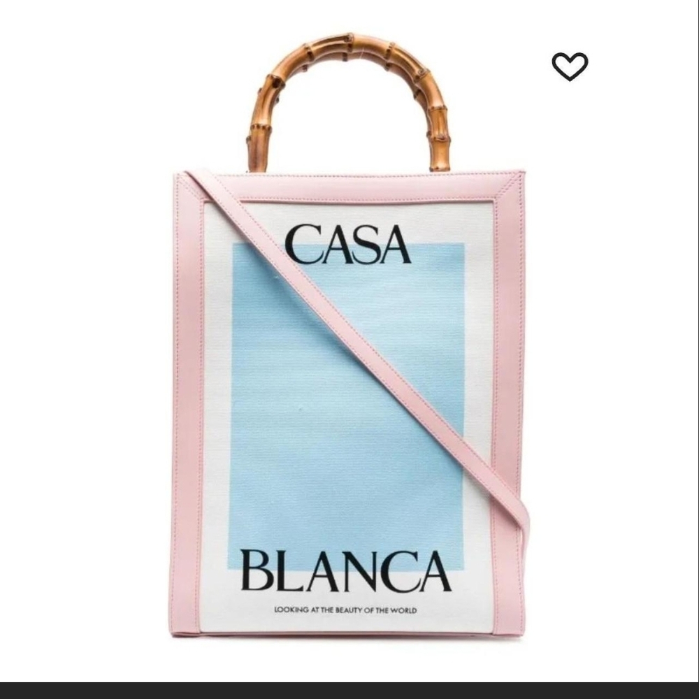 Casa Blanca Pink and Blue Tote Bag